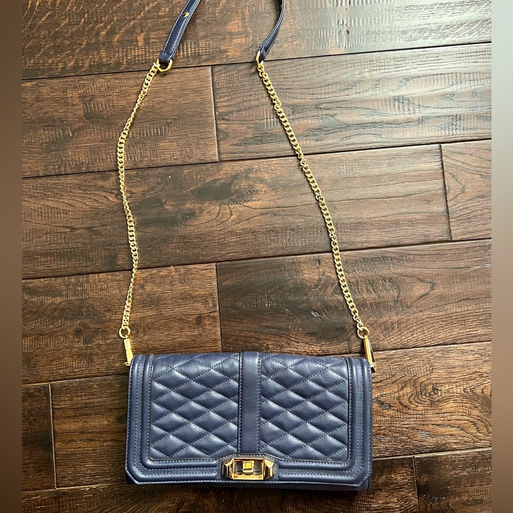 Gently Used Rebecca Minkoff small quilted love crossbody bag
